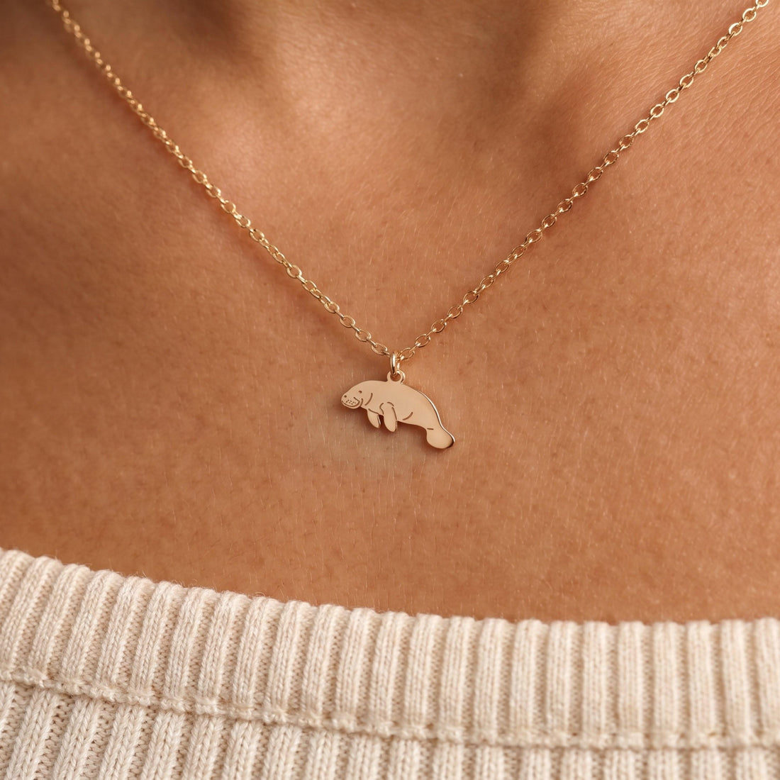 Manatee Ocean Necklace Charm