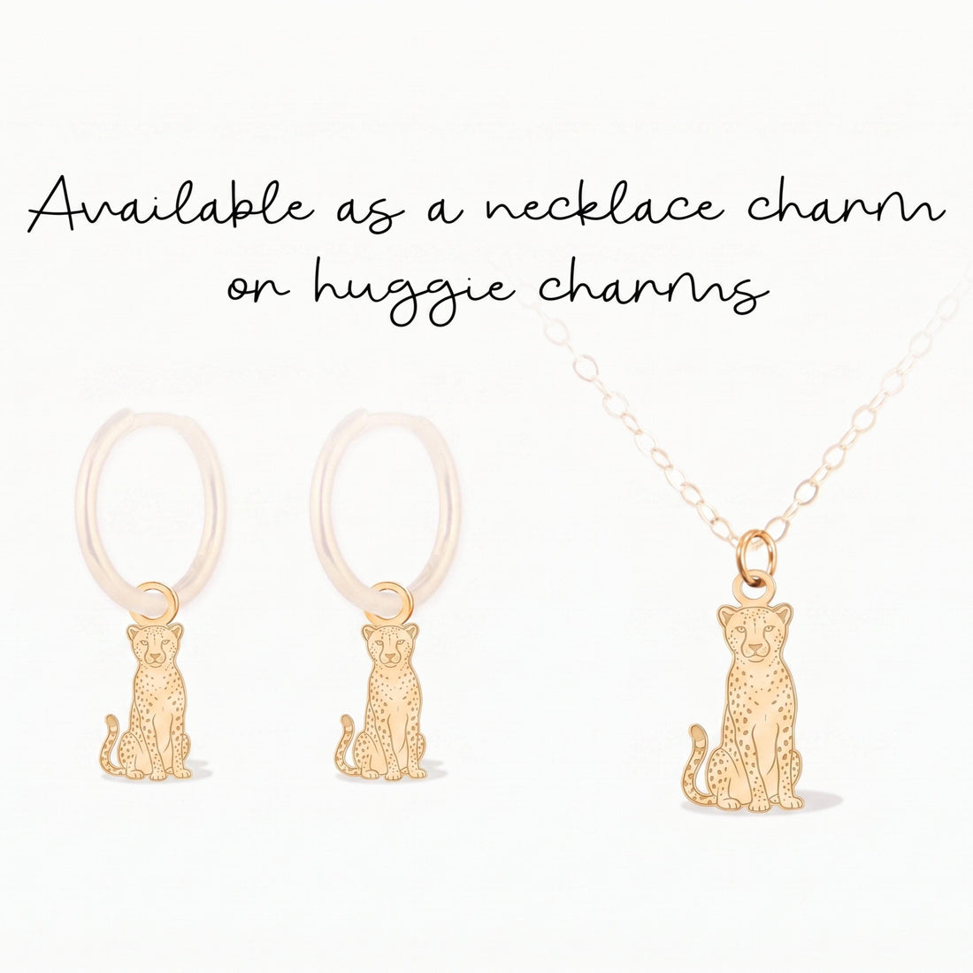 Sitting African Cheetah Charm