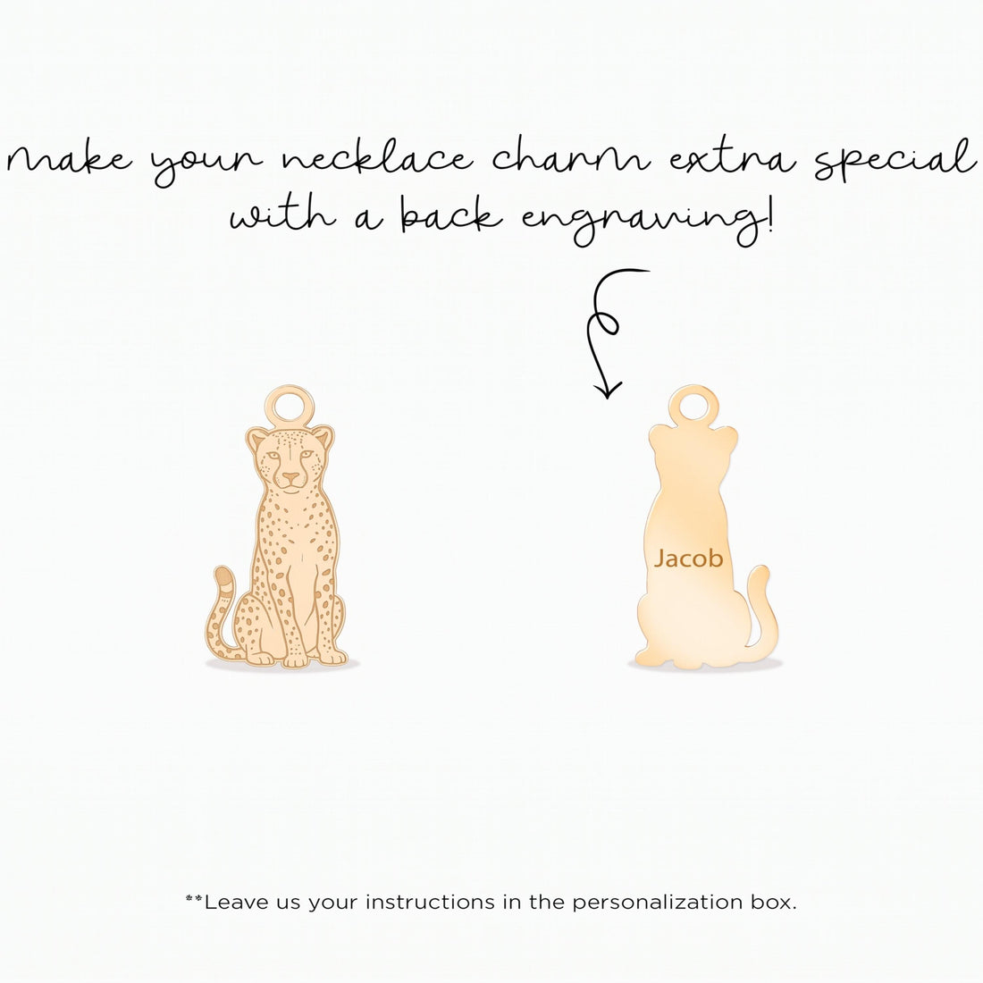 Sitting African Cheetah Charm