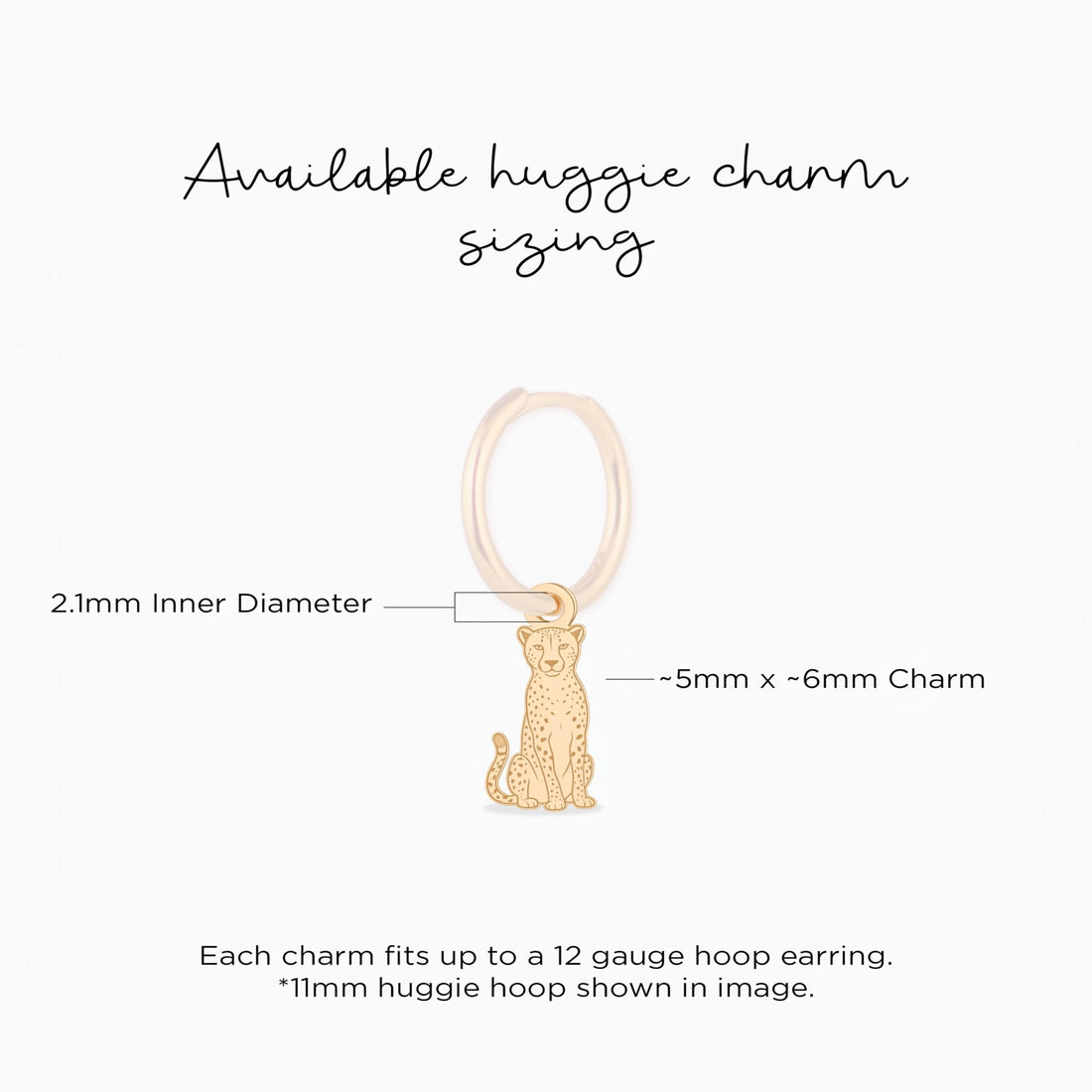 Sitting African Cheetah Charm