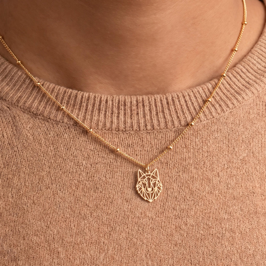 Wolf Head Necklace Charm