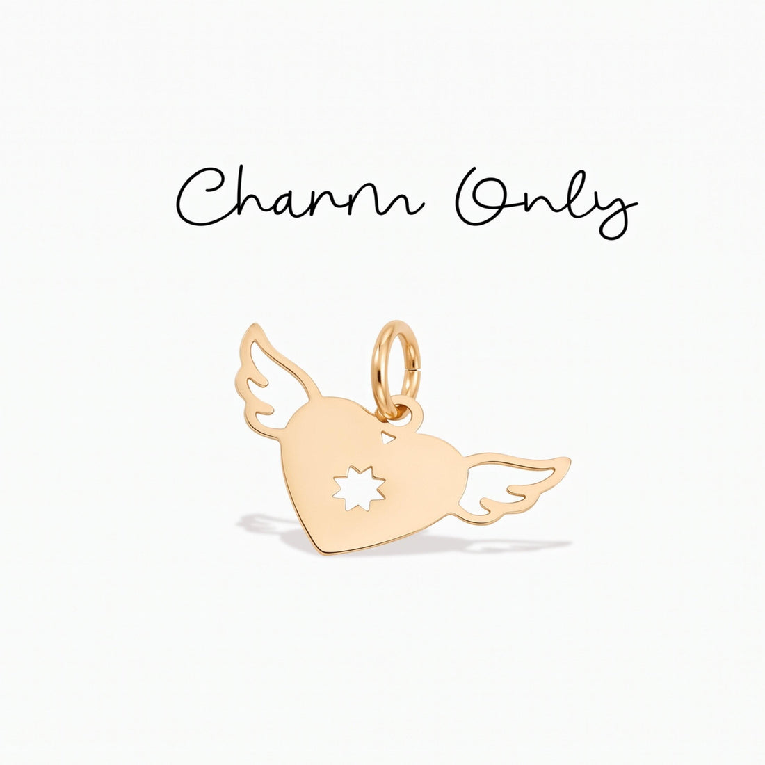 Winged Heart Necklace Charm