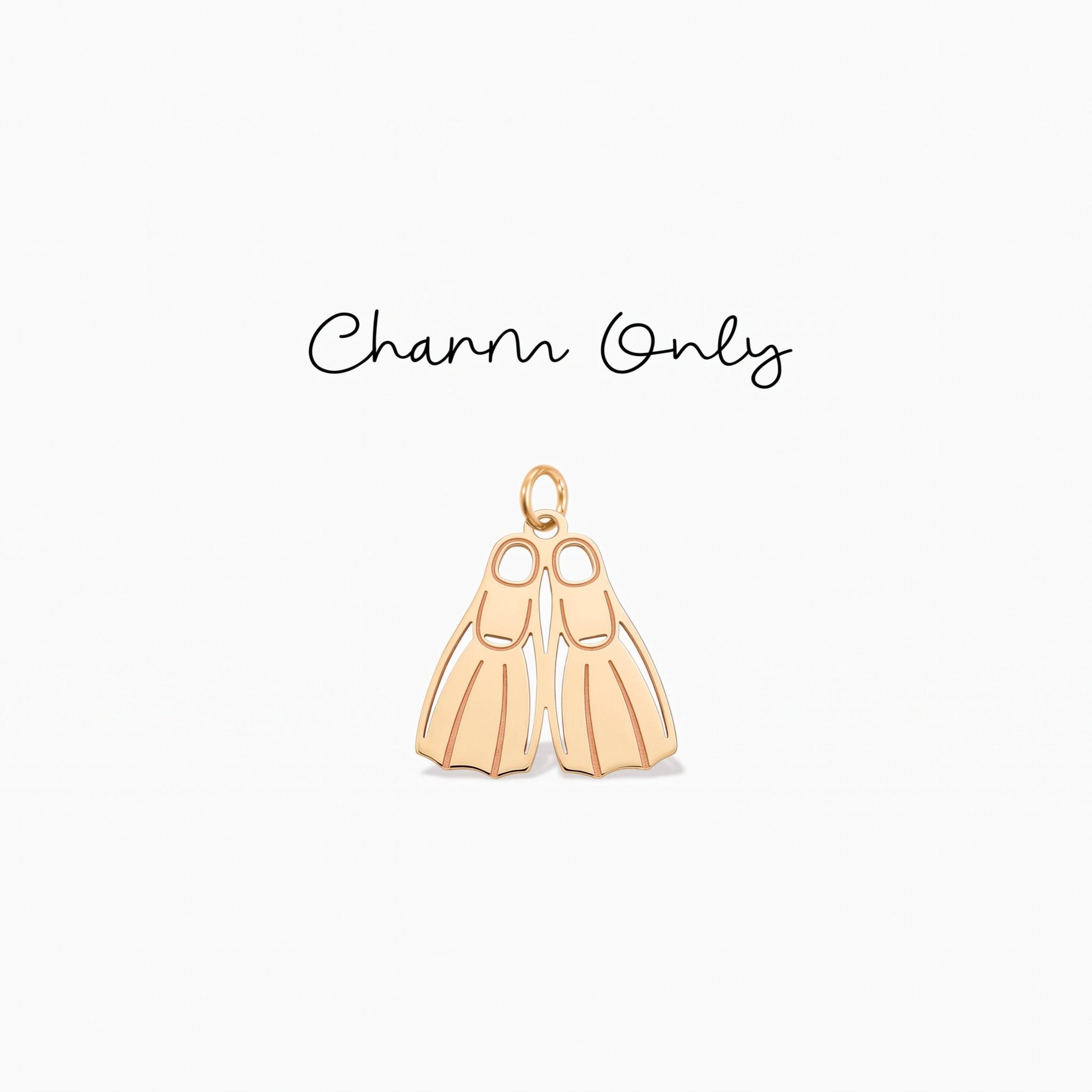 Diver Flipper Necklace Charm