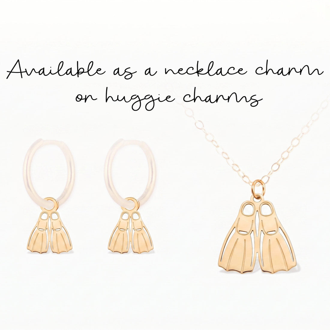 Diver Flipper Necklace Charm