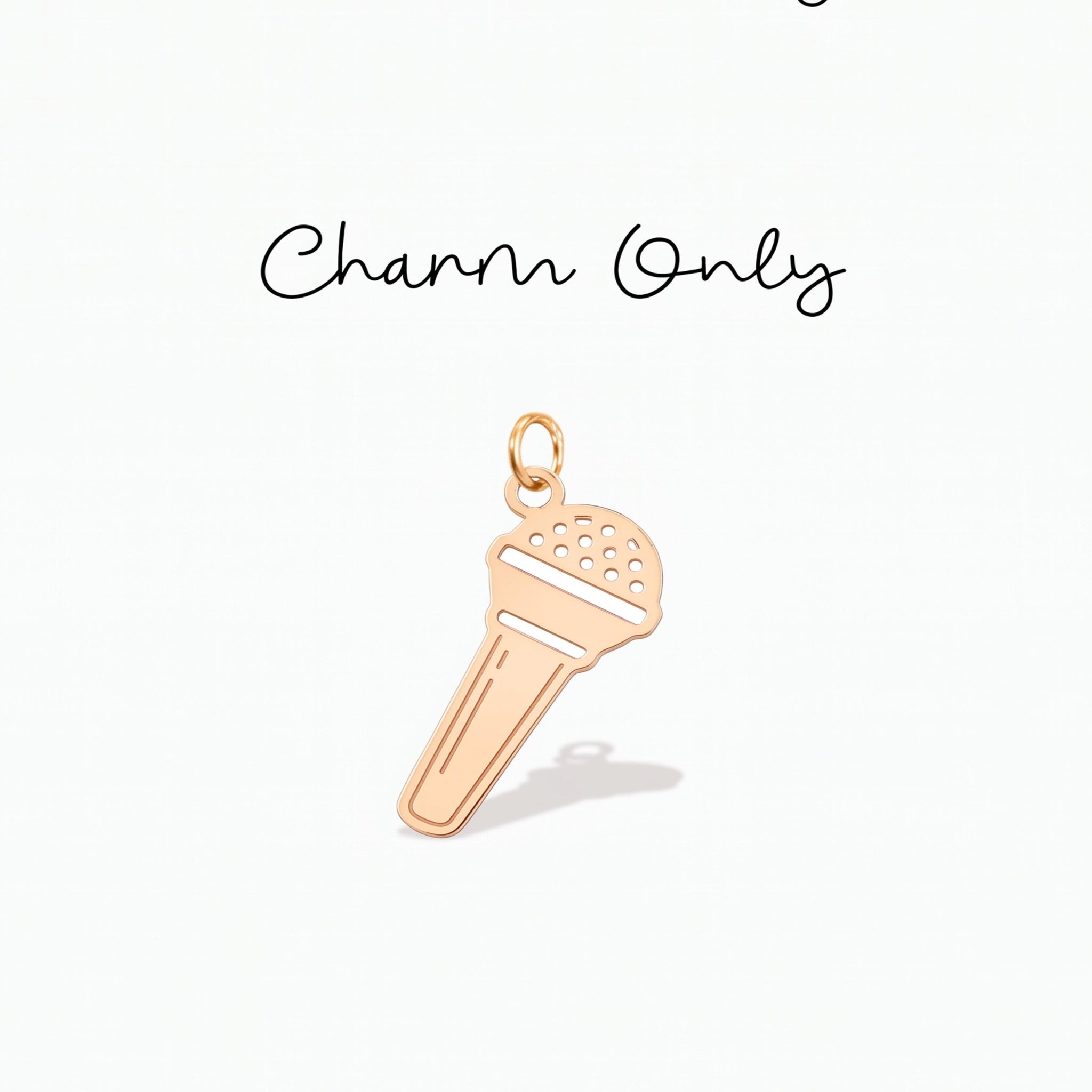 Dainty Microphone Necklace Charm