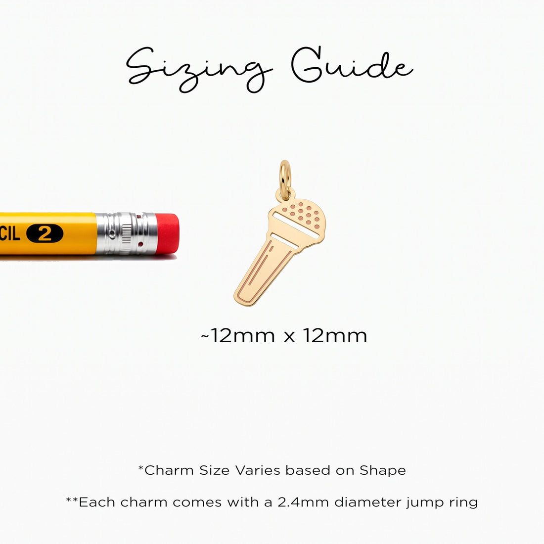 Dainty Microphone Necklace Charm