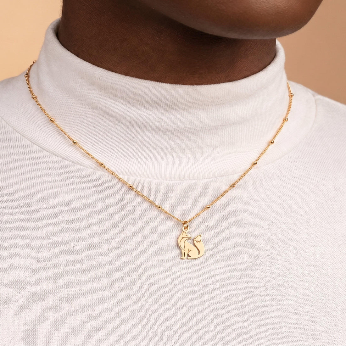 Sitting Fox Necklace Charm