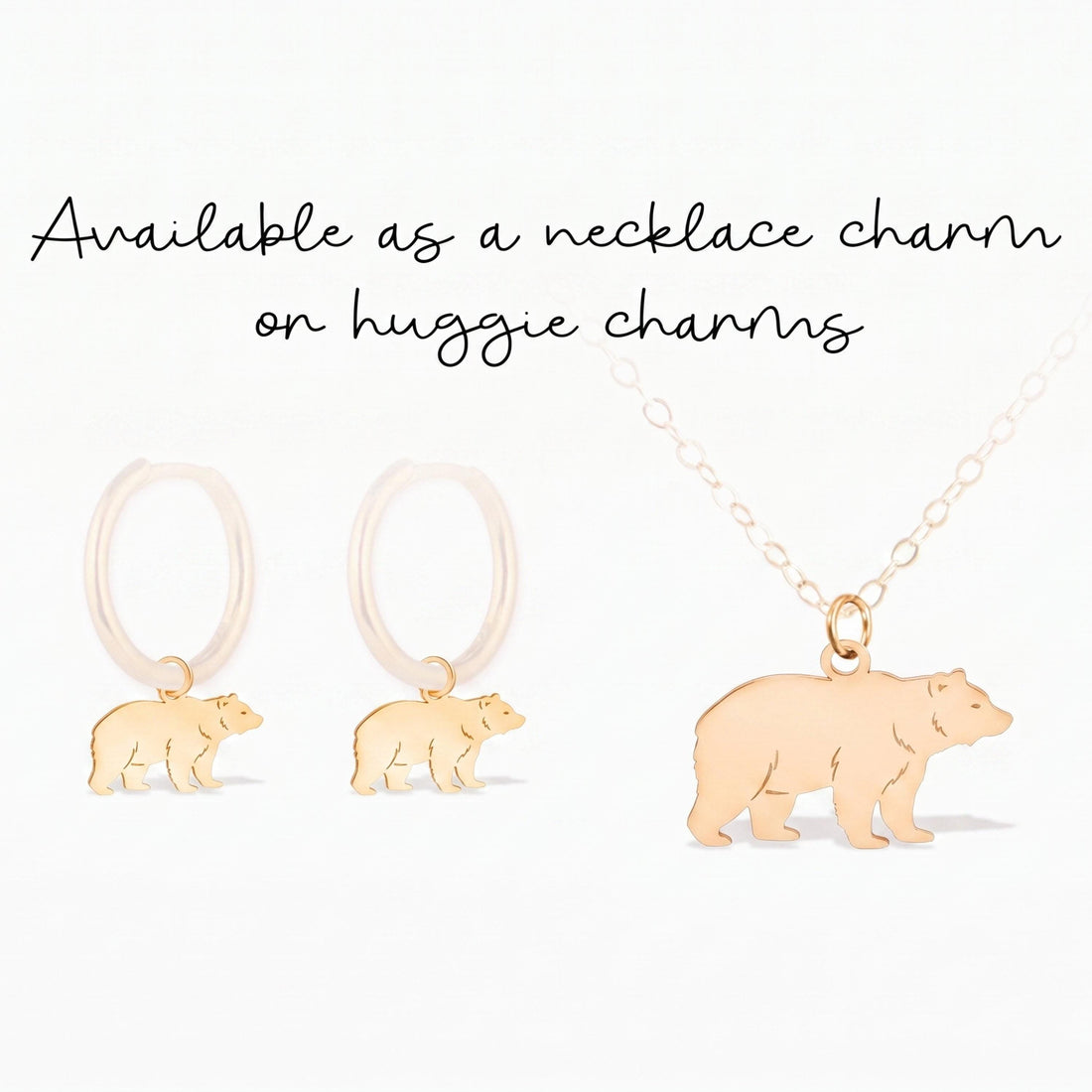 Grizzly Bear Necklace Charm
