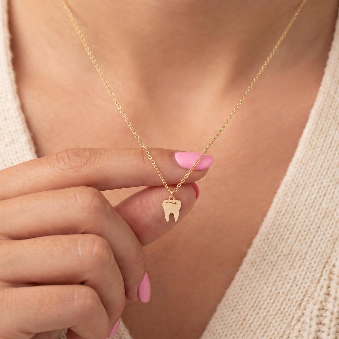 Tooth Star Necklace Charm