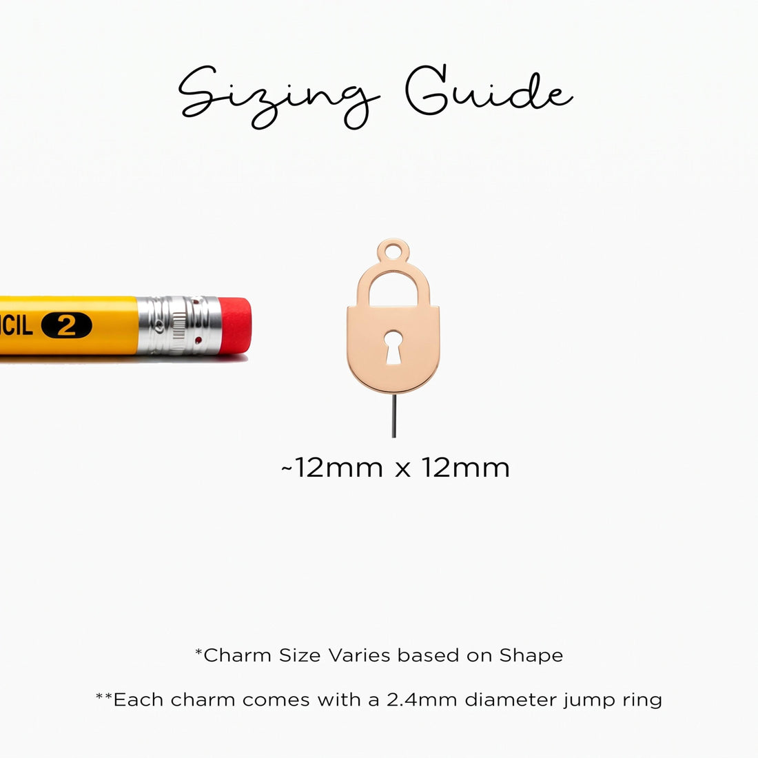 Padlock Key Lock Necklace Charm