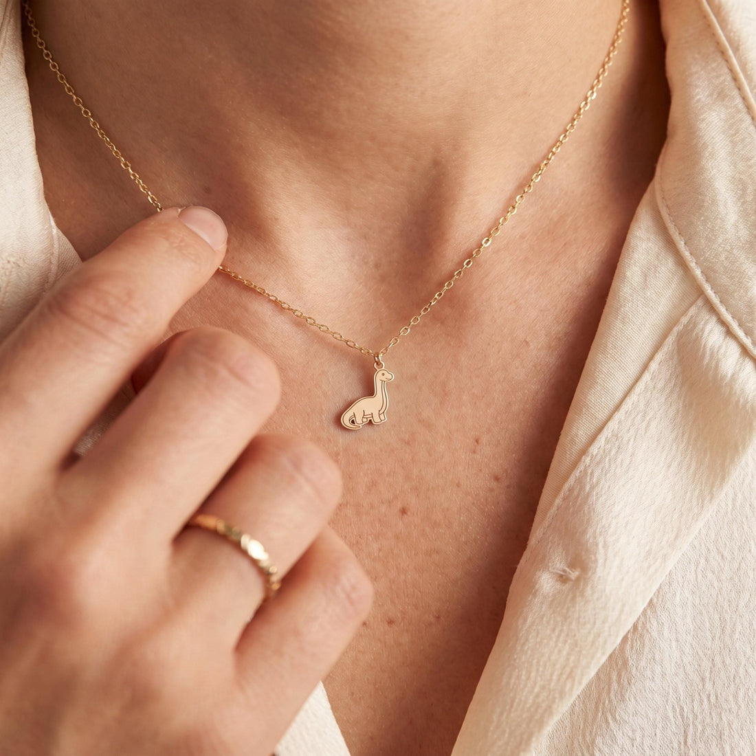 Brachiosaurus Dinosaur Necklace Charm