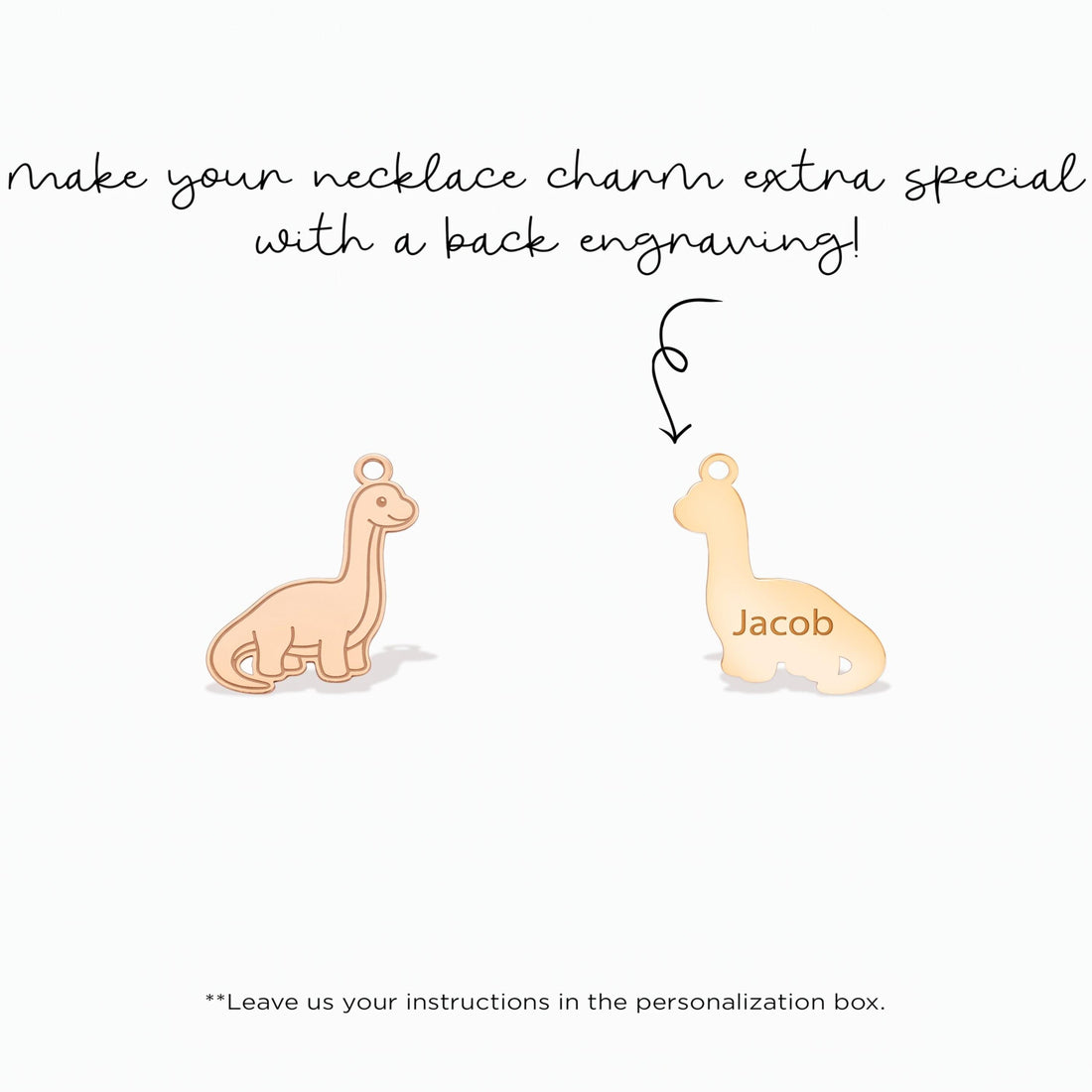 Brachiosaurus Dinosaur Necklace Charm