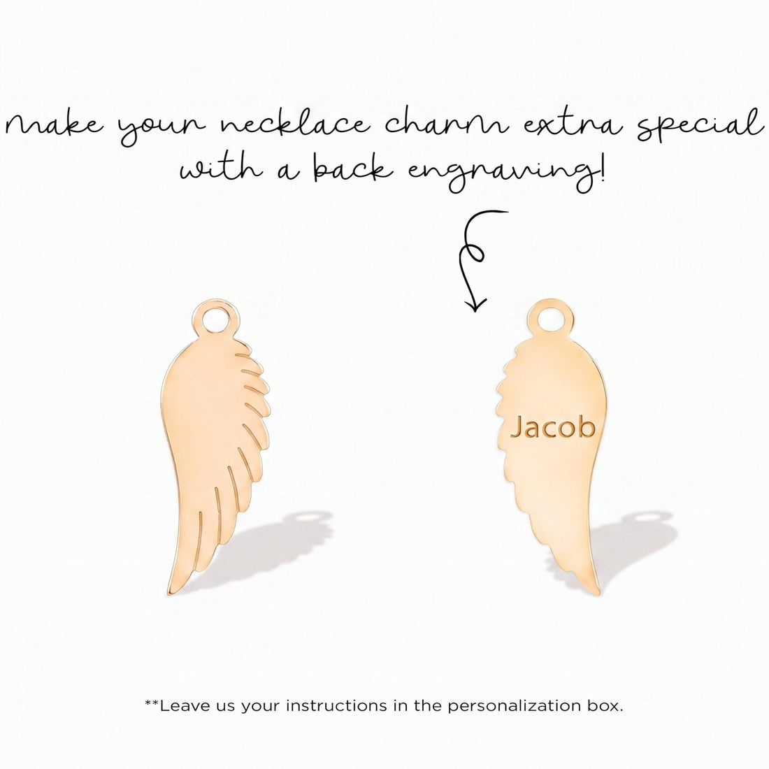 Angel Wing Necklace Charm