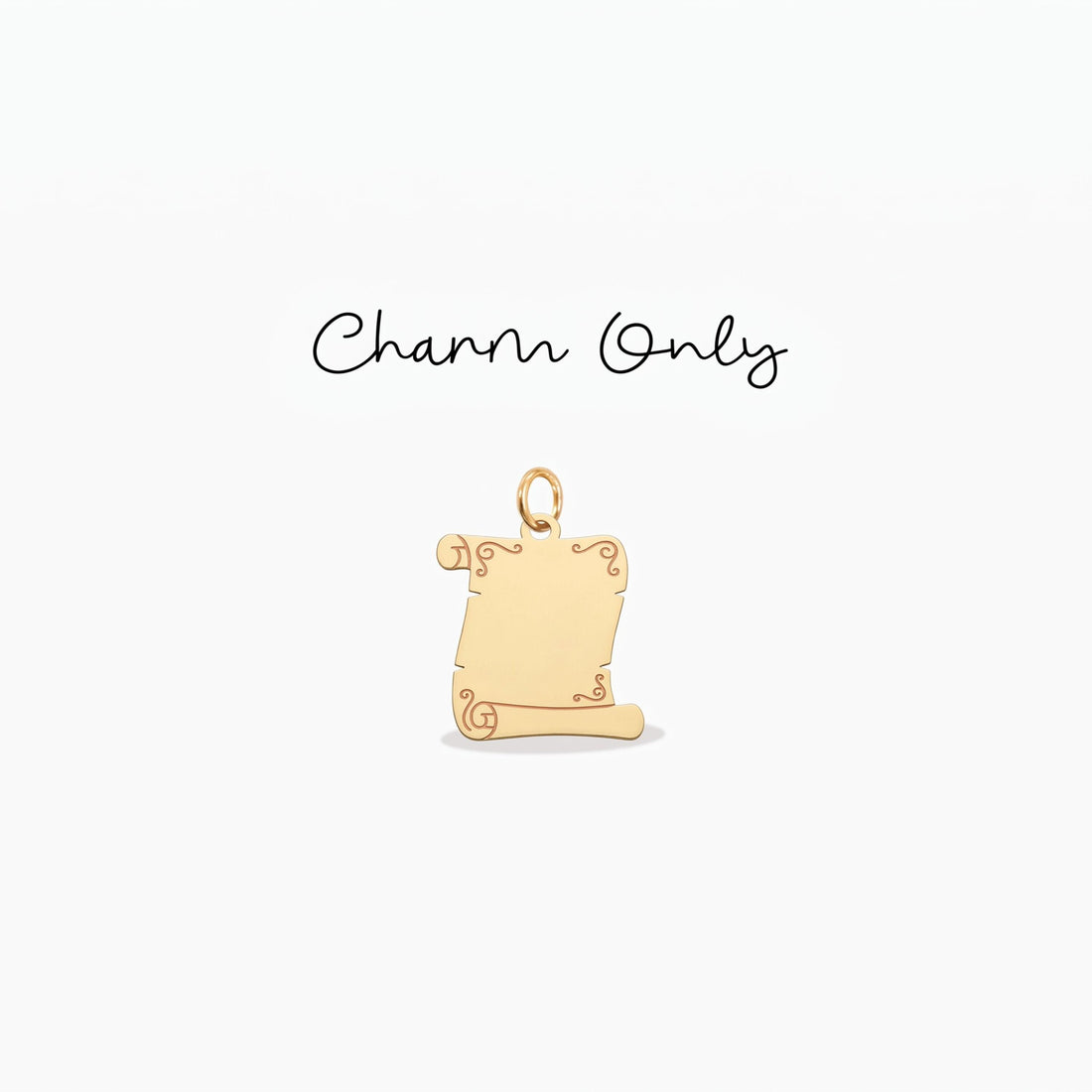 Parchment Scroll Necklace Charm