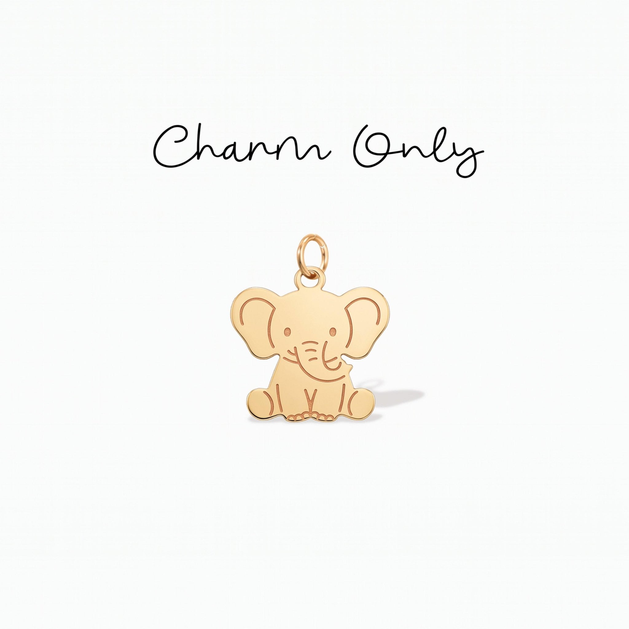 Baby Elephant Necklace Charm