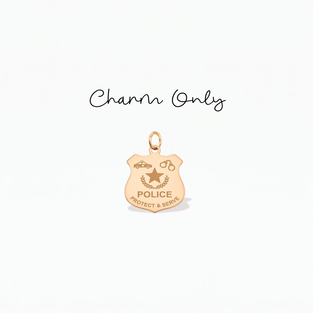 Police Badge Charm Pendant