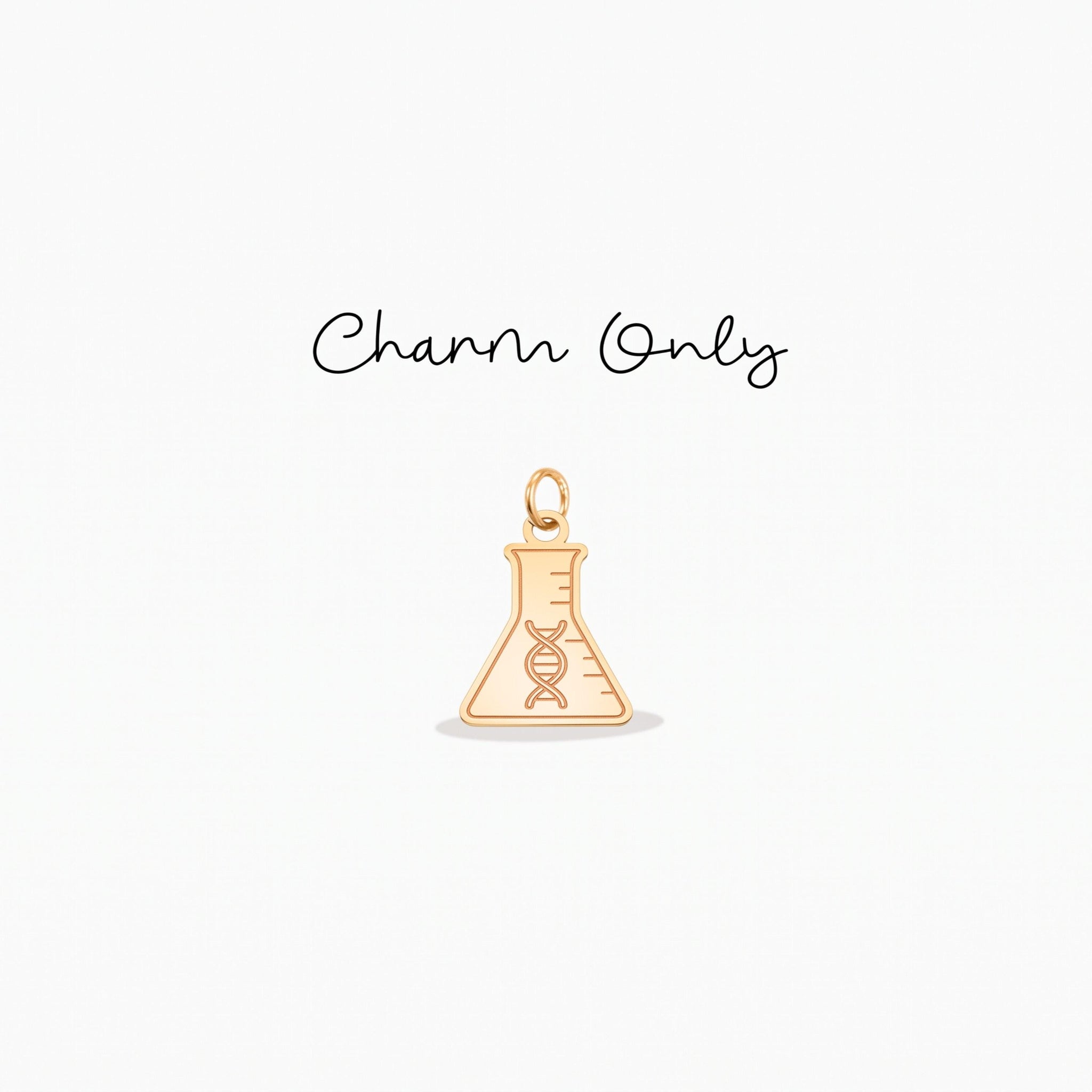 DNA Flask Necklace Charm