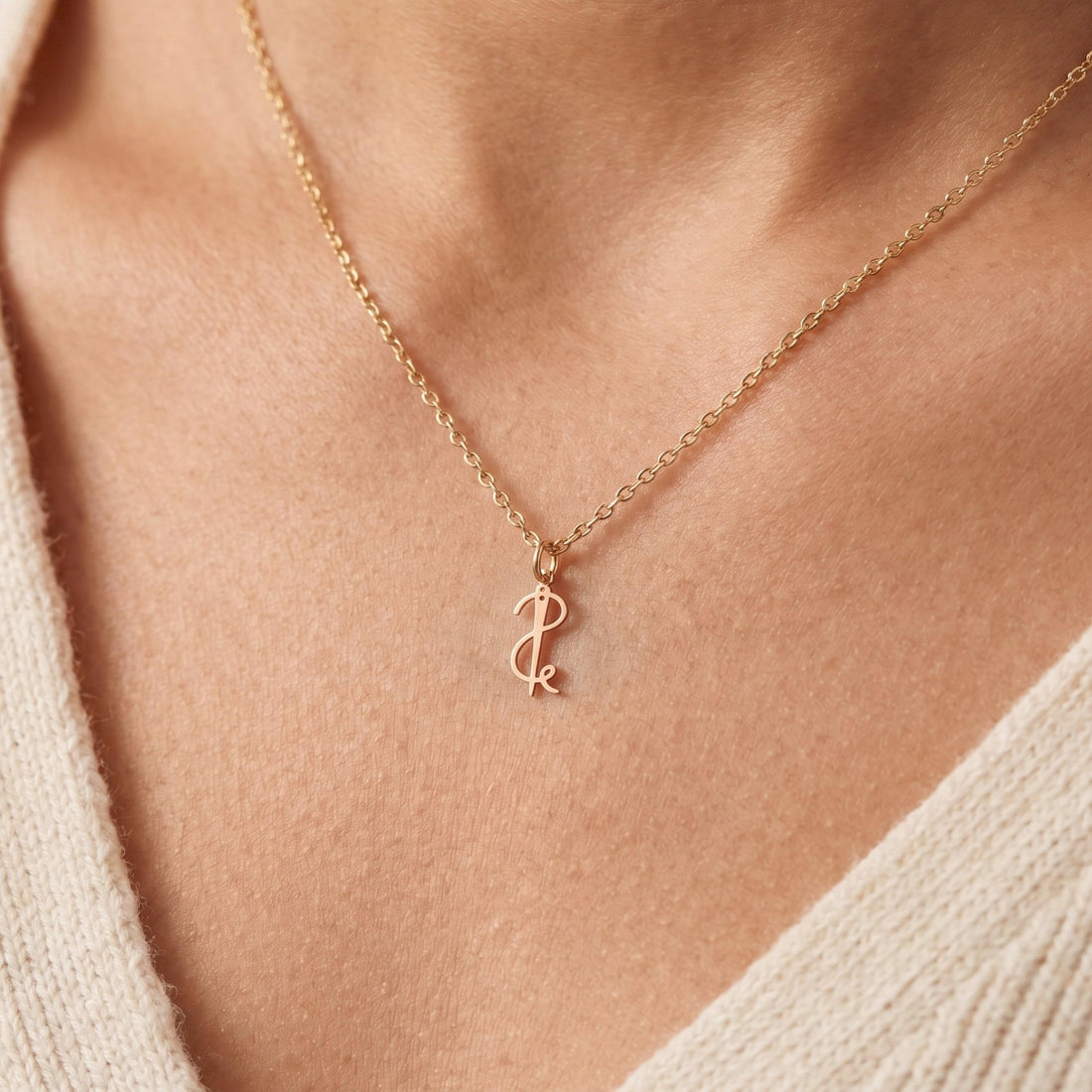 Needle Thread Necklace Charm