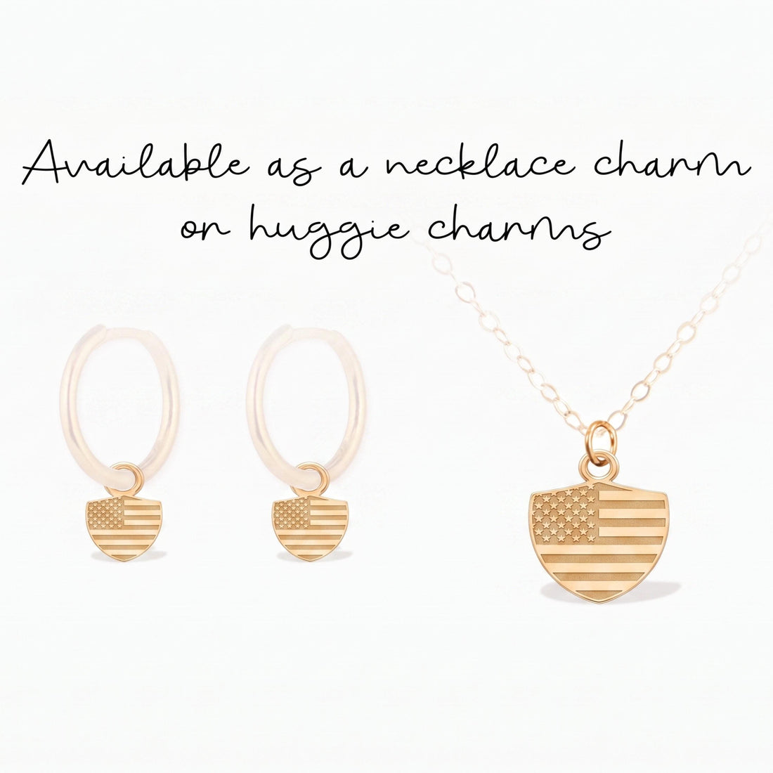 American Flag Shield Charm