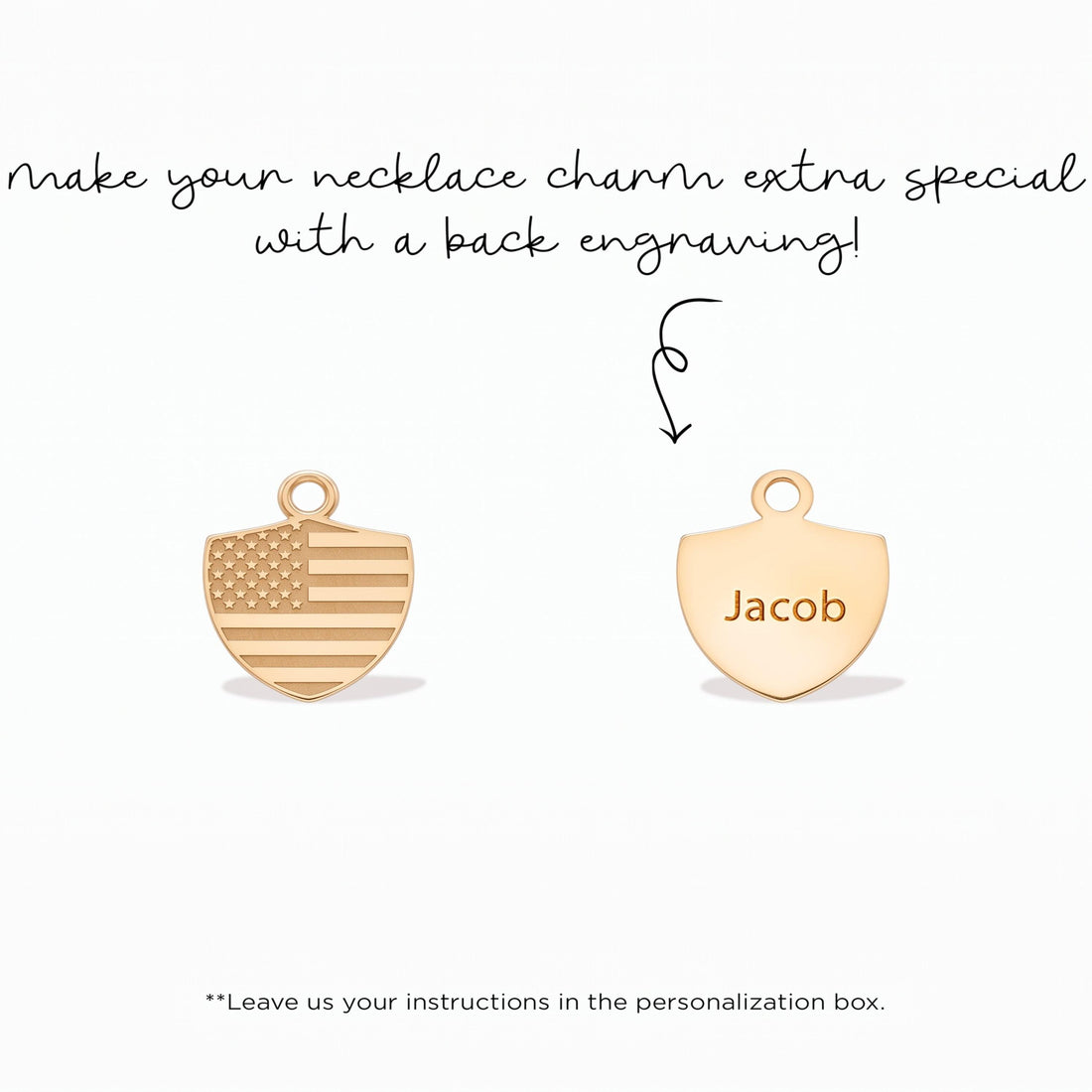 American Flag Shield Charm