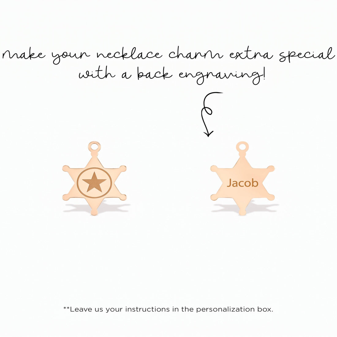 Sheriff Badge Necklace Charm