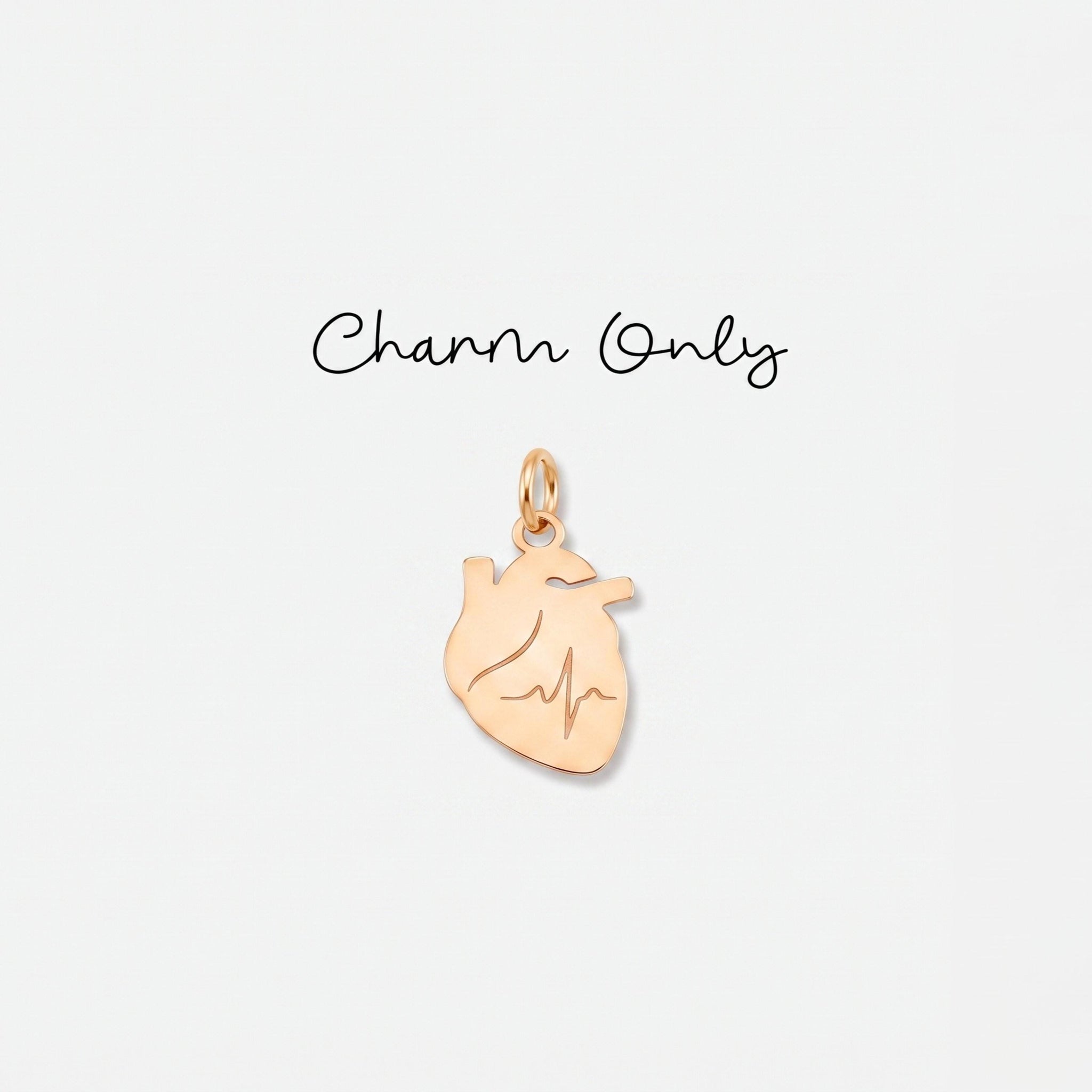 Anatomical Heart Necklace Charm