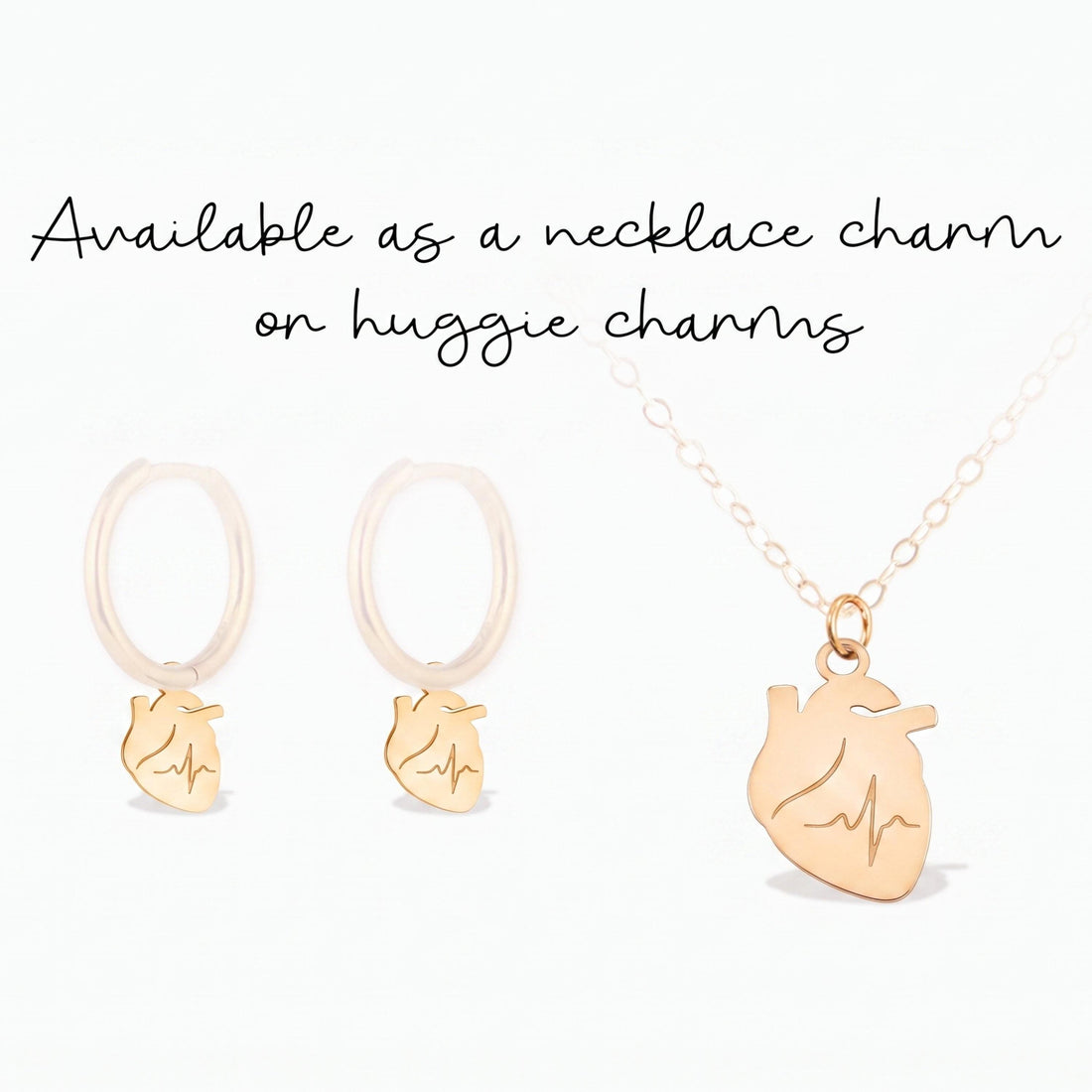 Anatomical Heart Necklace Charm