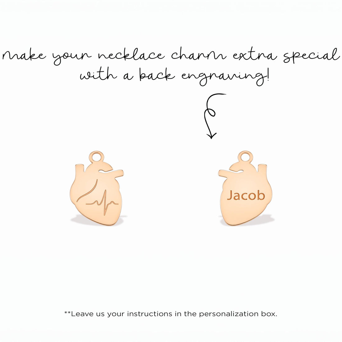 Anatomical Heart Necklace Charm