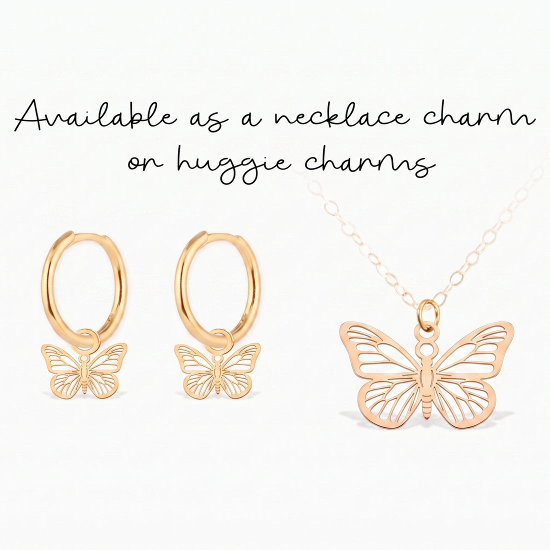 Butterfly Cutout Necklace Charm