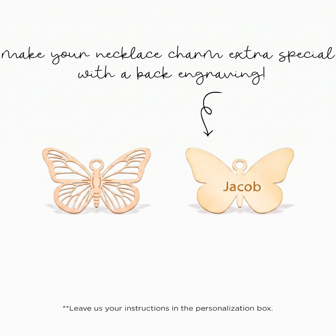 Butterfly Cutout Necklace Charm