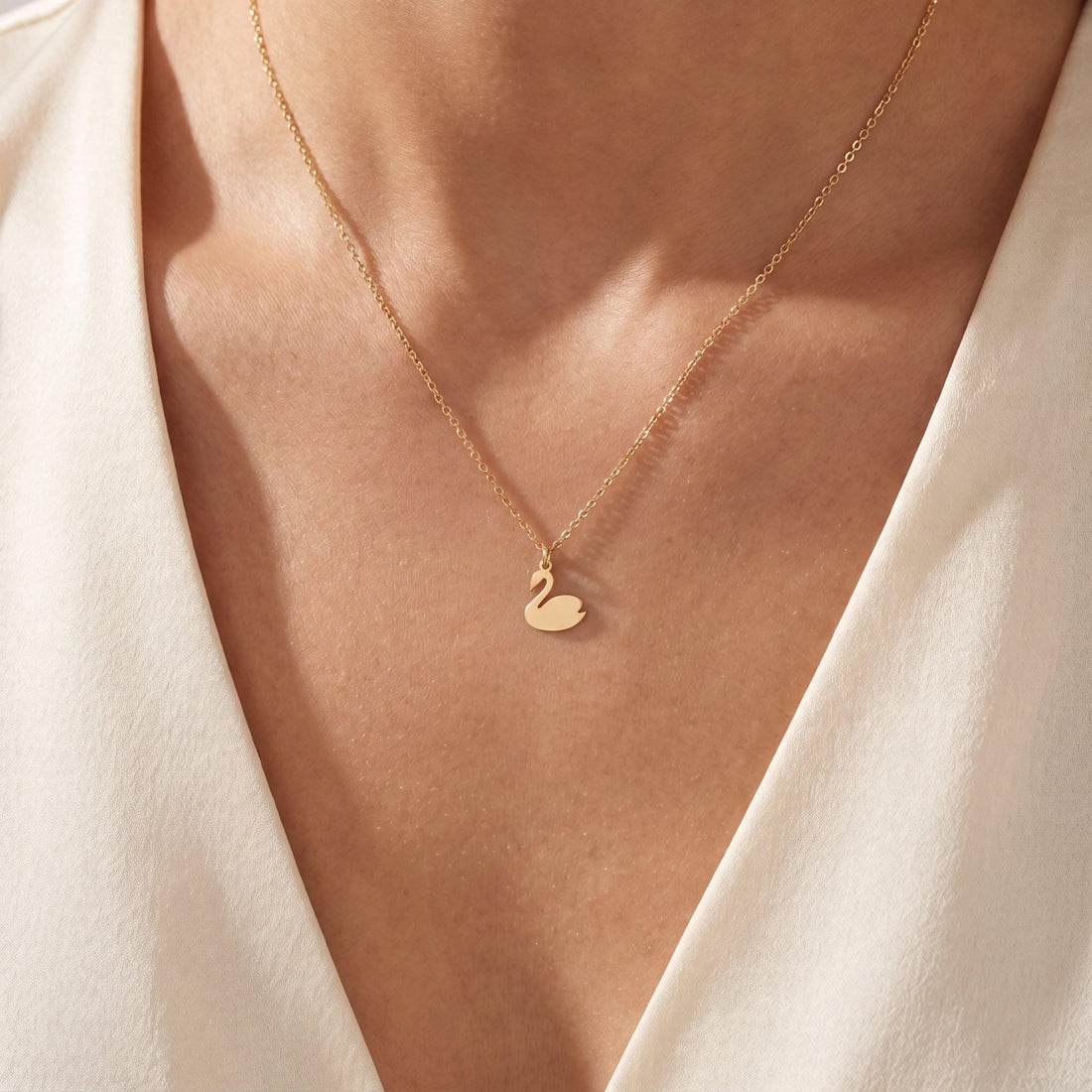Swan Bird Necklace Charm