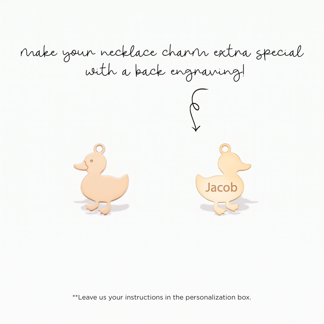 Duck Bird Necklace Charm