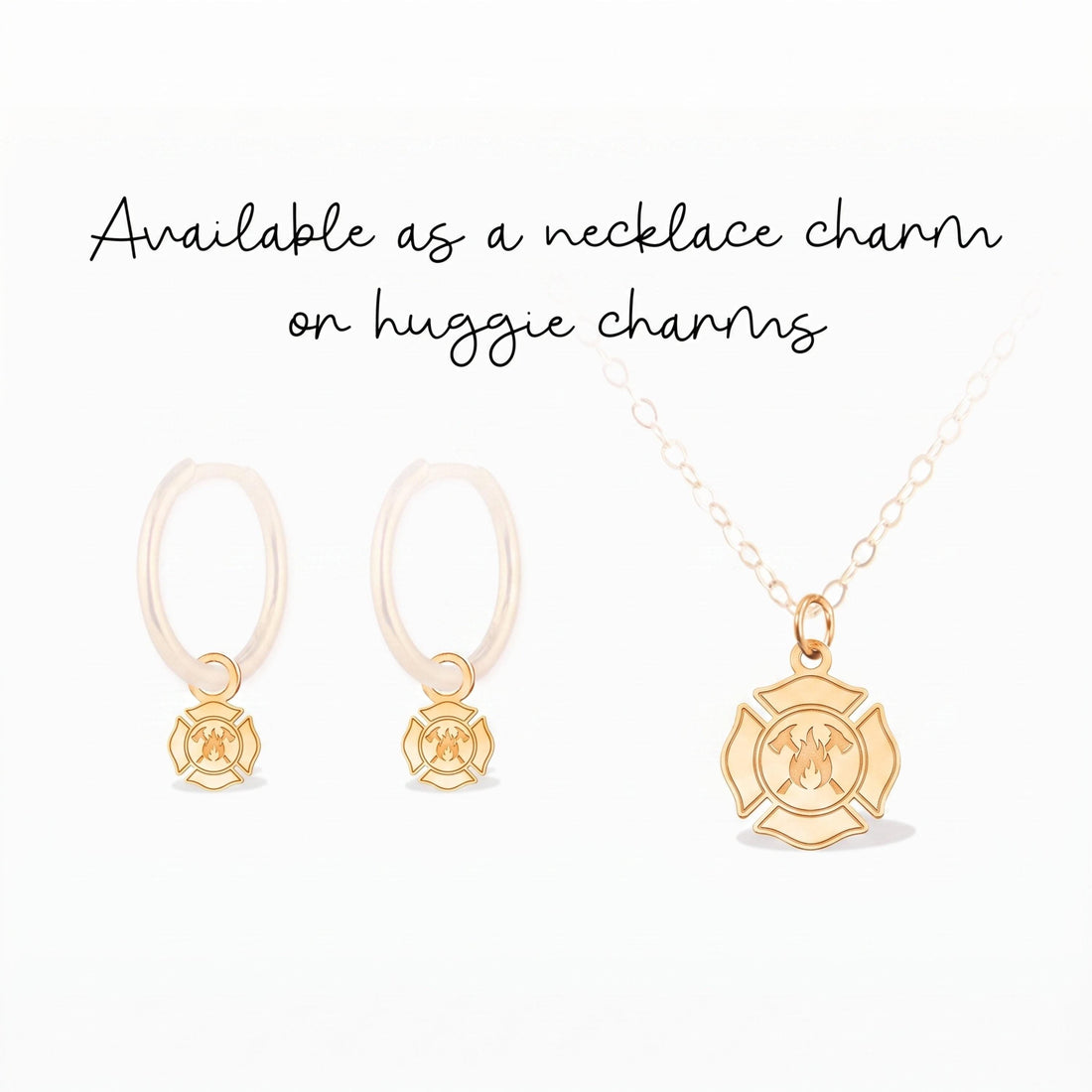 Firefighter Badge Necklace Charm