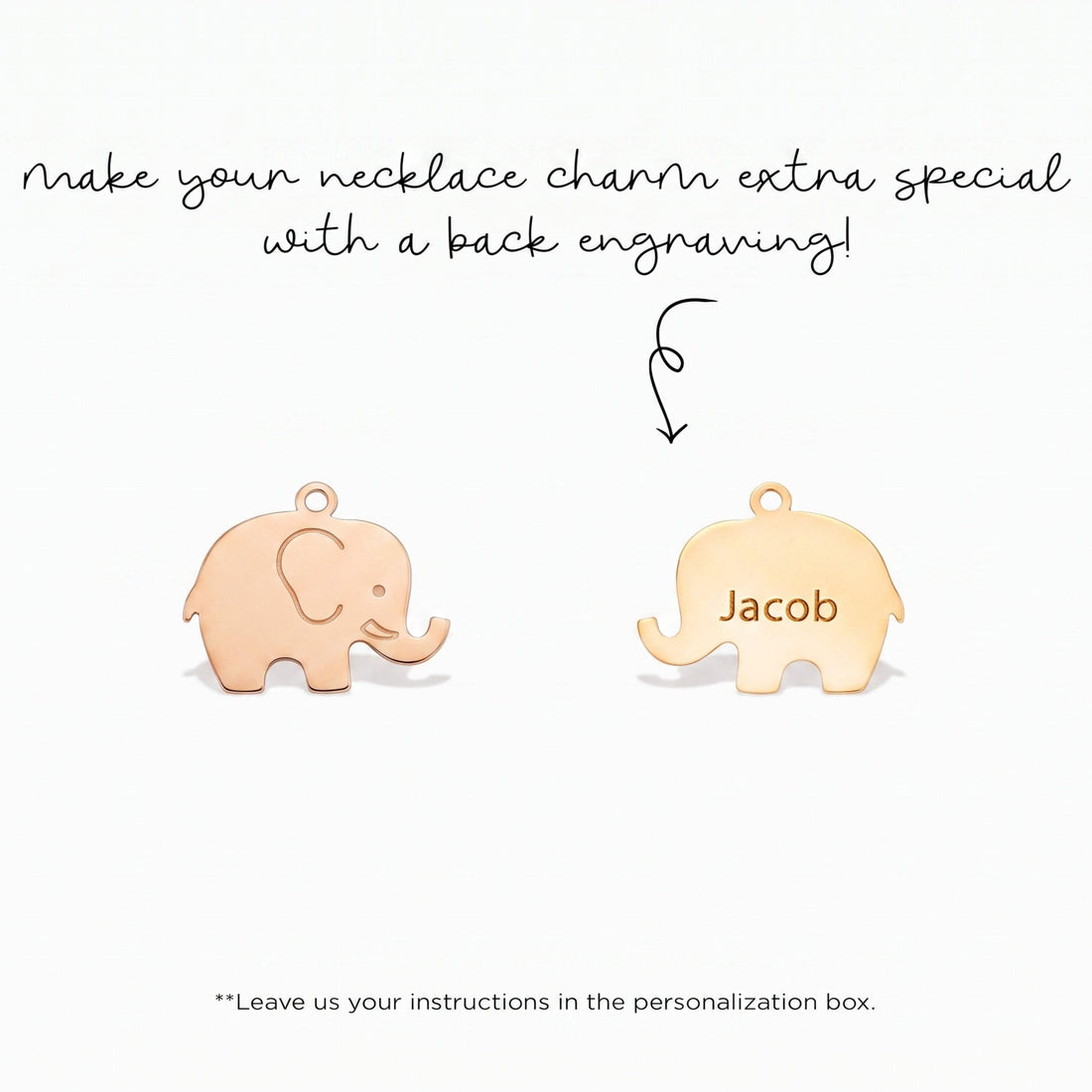 Baby Elephant Necklace Charm