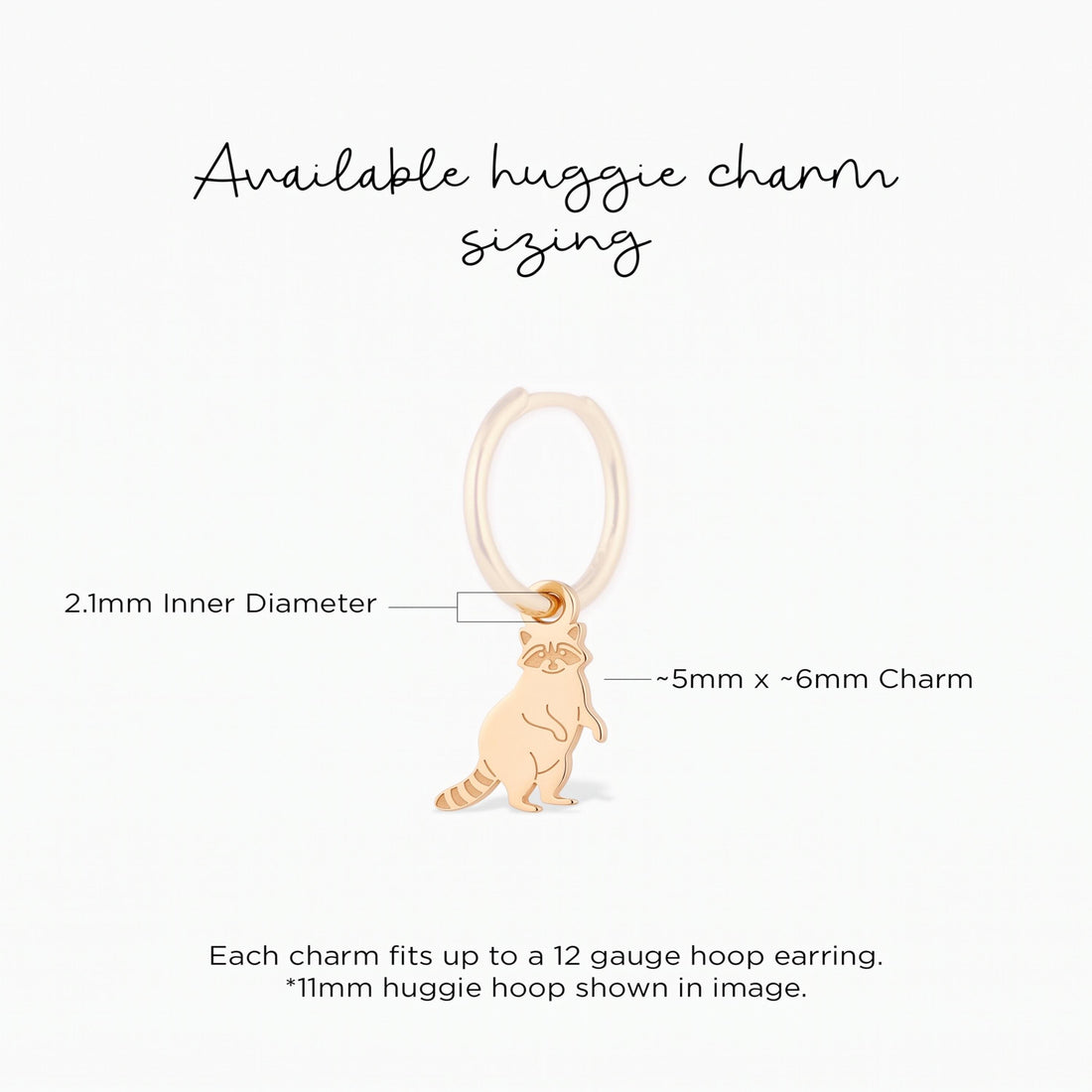 Standing Raccoon Necklace Charm