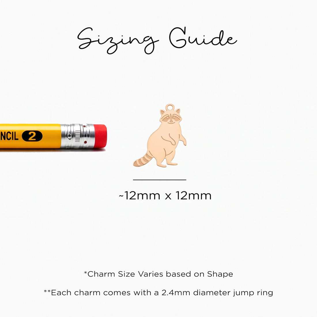 Standing Raccoon Necklace Charm