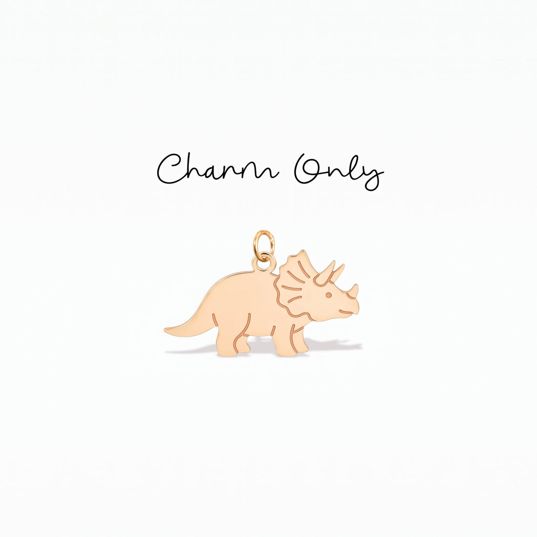 Triceratops Dinosaur Necklace Charm
