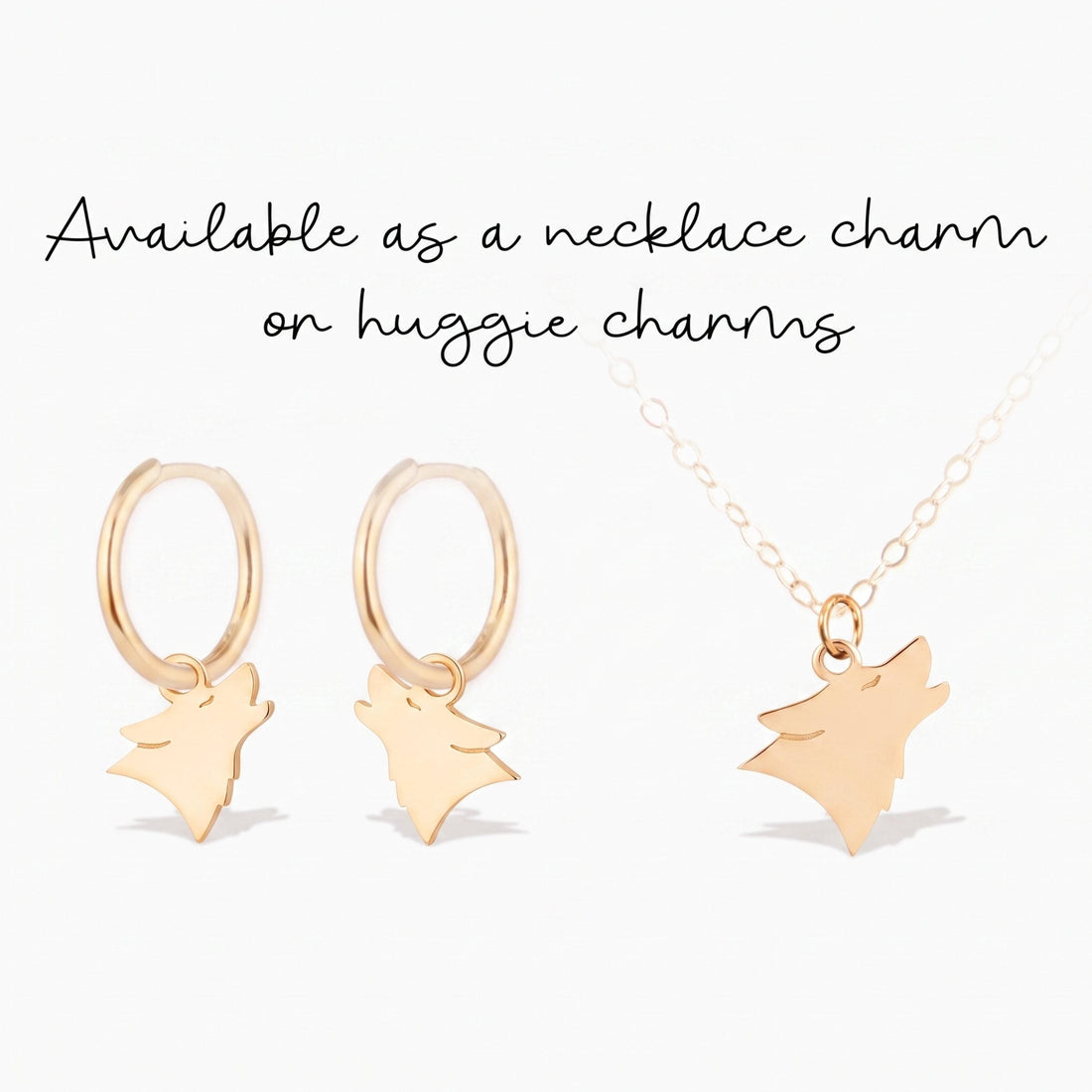 Howling Wolf Head Charm