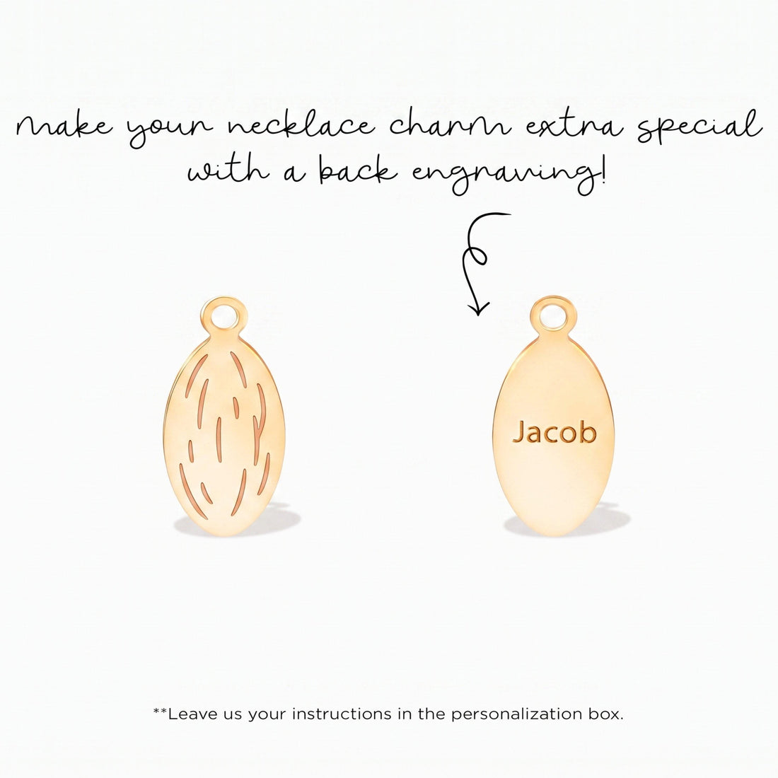 Almond Seed Nut Necklace Charm