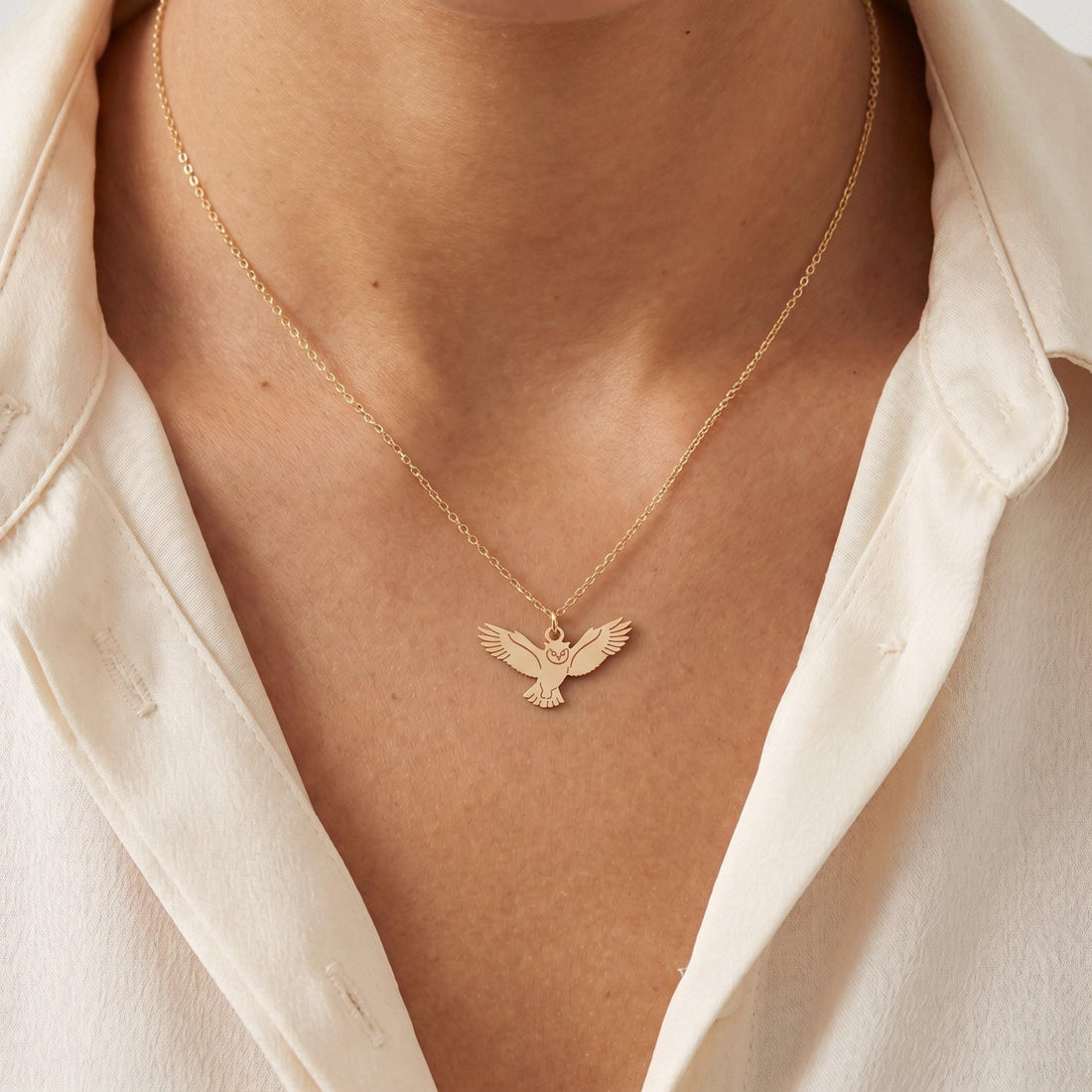 Flying Owl Bird Charm