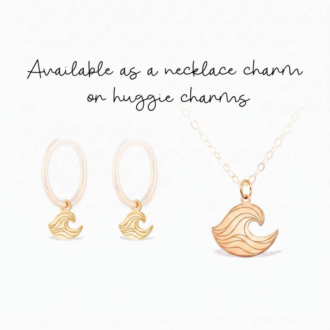 Ocean Wave Necklace Charm