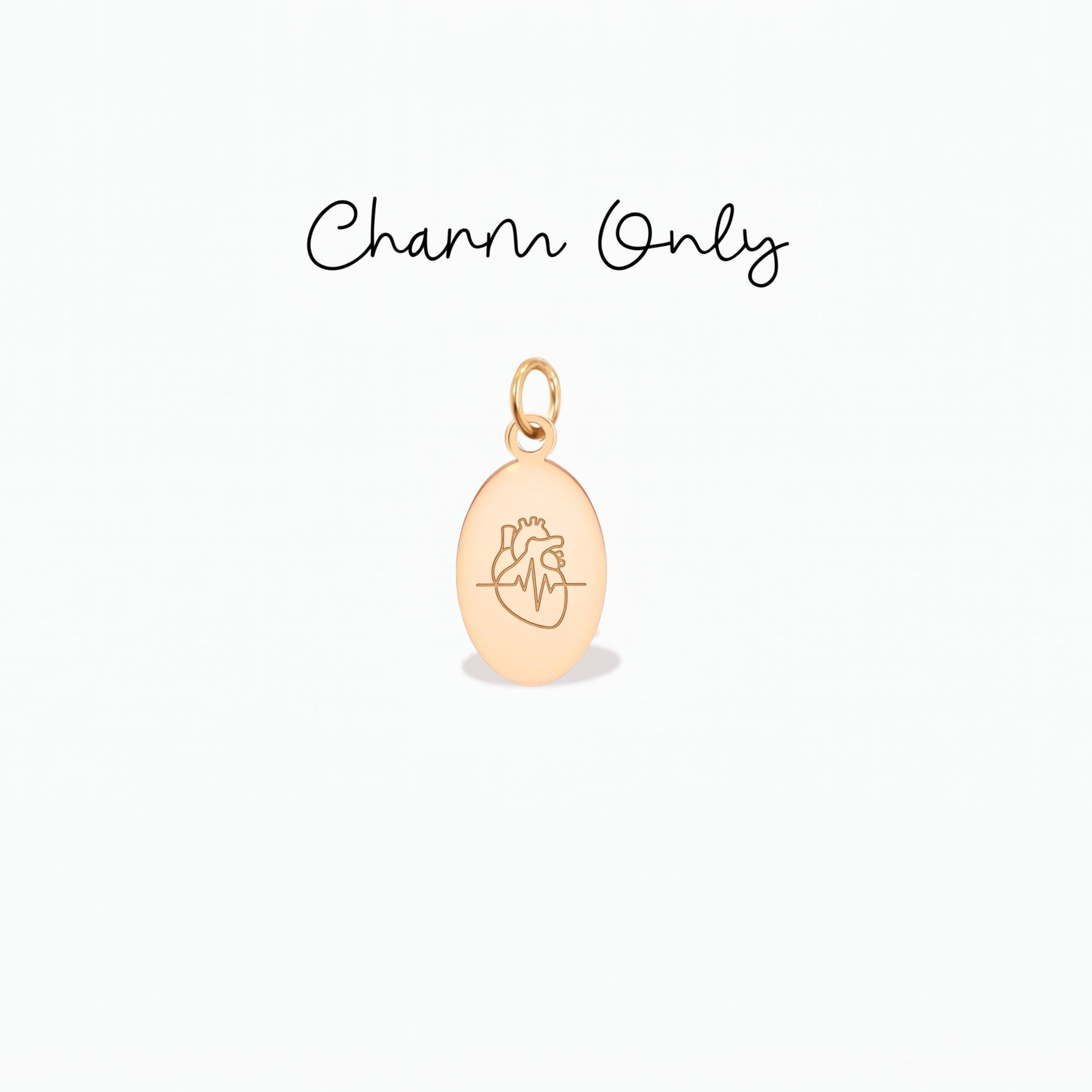 Anatomical Heart Necklace Charm