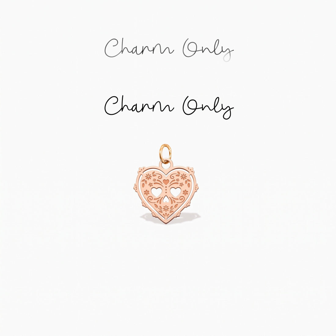 Sugar Skull Heart Charm