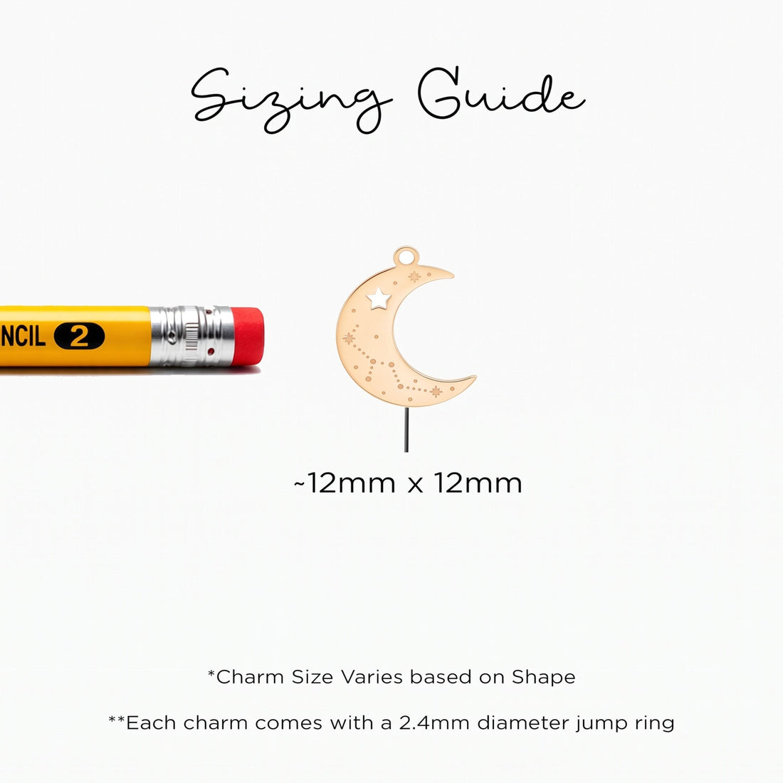 Zodiac Moon Star Charm