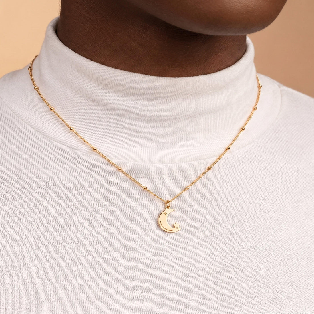 Crescent Moon Star Charm