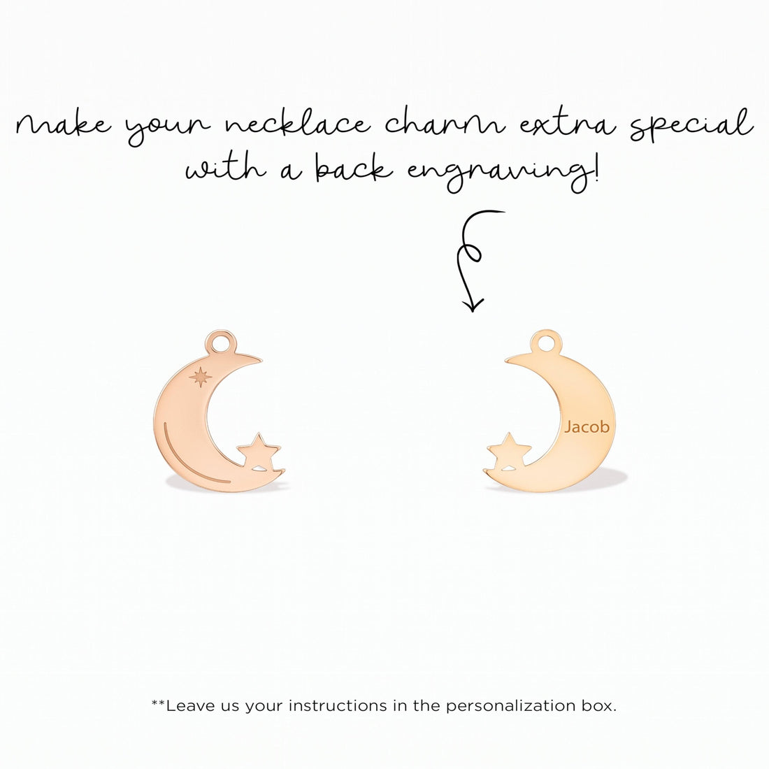 Crescent Moon Star Charm