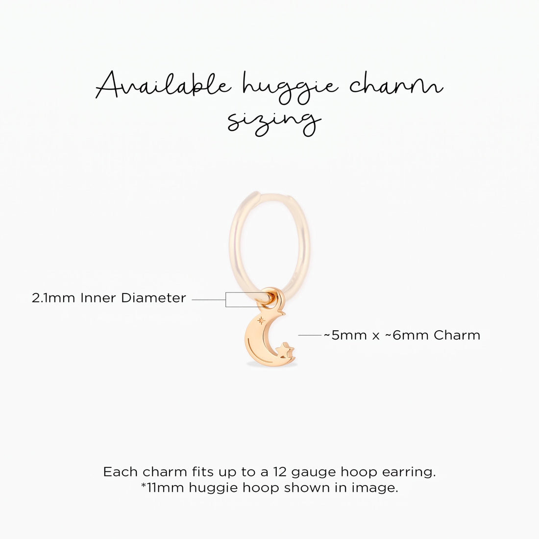 Crescent Moon Star Charm
