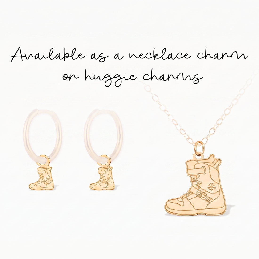 Snowboard Boot Necklace Charm
