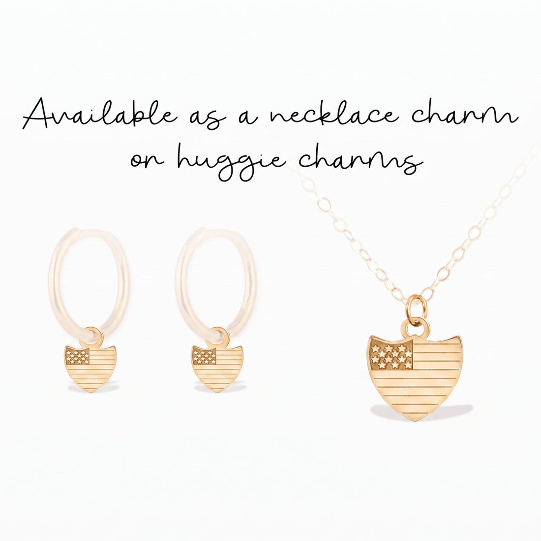 American Flag Necklace Charm