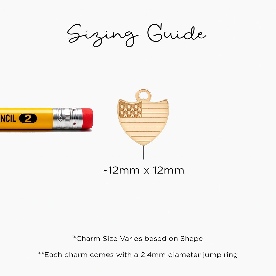 American Flag Necklace Charm